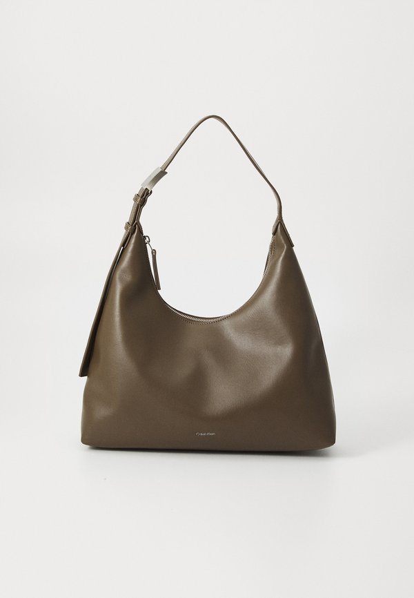 HARDWARE STRAP HOBO SHOULDER BAG - Handbag - teak