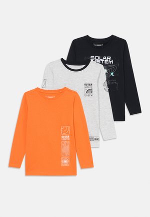 3 PACK - Majica z dolgimi rokavi - orange/light grey/dark blue