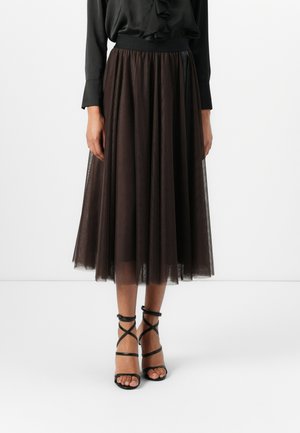 FRIDI - A-line skjørt - dark brown
