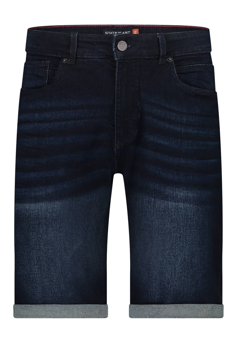 Herren Skinny Fit | State of Art Jeans Shorts dark blue plain/dunkelblau - DQ37483 Herren Skinny Fit | State of Art Jeans Shorts dark blue plain/dunkelblau - DQ37483