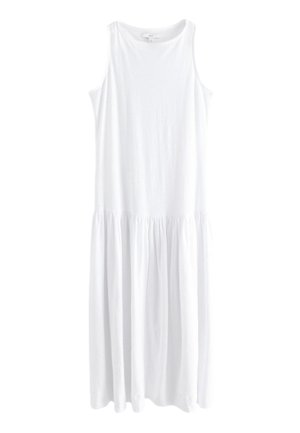 Next REGULAR FIT - SLEEVELESS DROP WAIST CREW NECK - Maxi-jurk - white