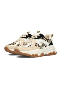 Posh by Poelman GIGI SNEAKERS - Zapatillas - black with animal print