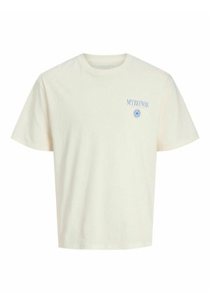 JORMYK TEE SS CREW NECK PLS - Print T-shirt - egret