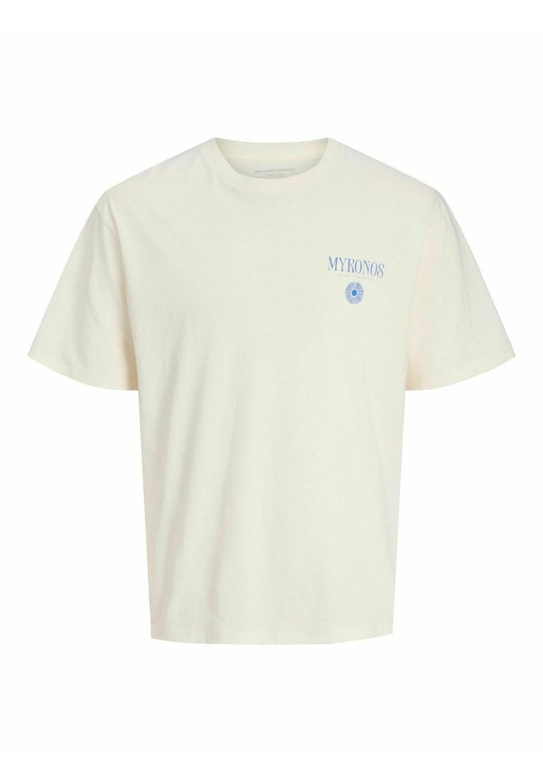 JORMYK TEE SS CREW NECK PLS - Print T-shirt - egret2