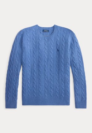 Polo Ralph Lauren, CABLE-KNIT WOOL-CASHMERE SWEATER - Trui - blue borage heather