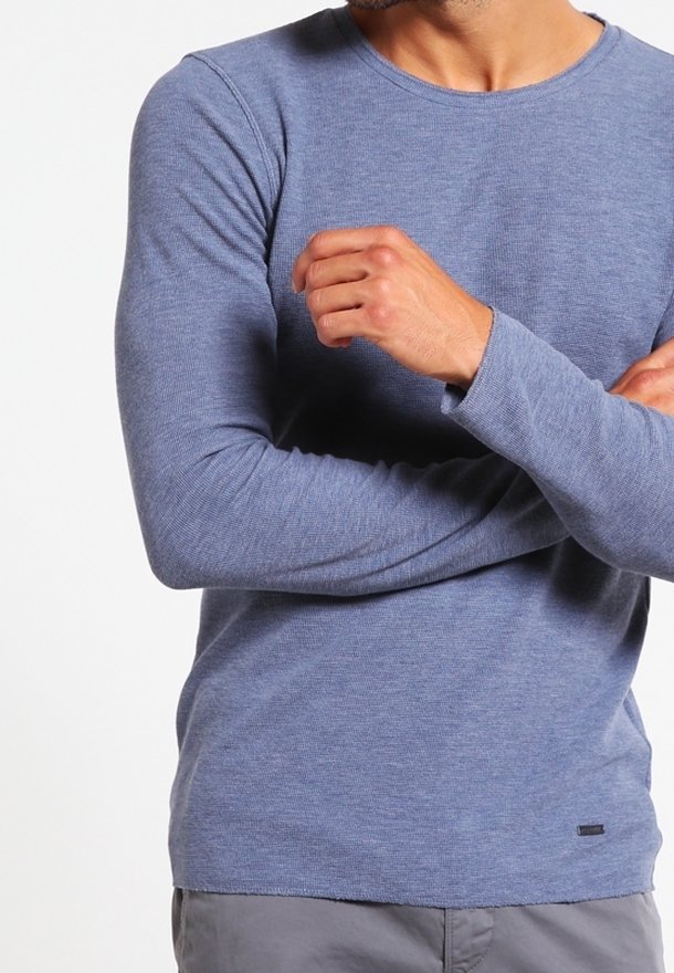 BOSS CASUAL Stickad tröja - dark blue