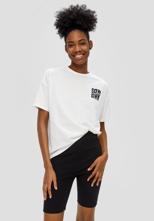 SUPER SKINNY MIT STRUKTUR - Shorts - schwarz