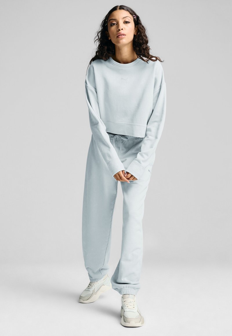 Puma DARE TO GYM RELAXED WASHED CREW - Sudadera - frosted dew