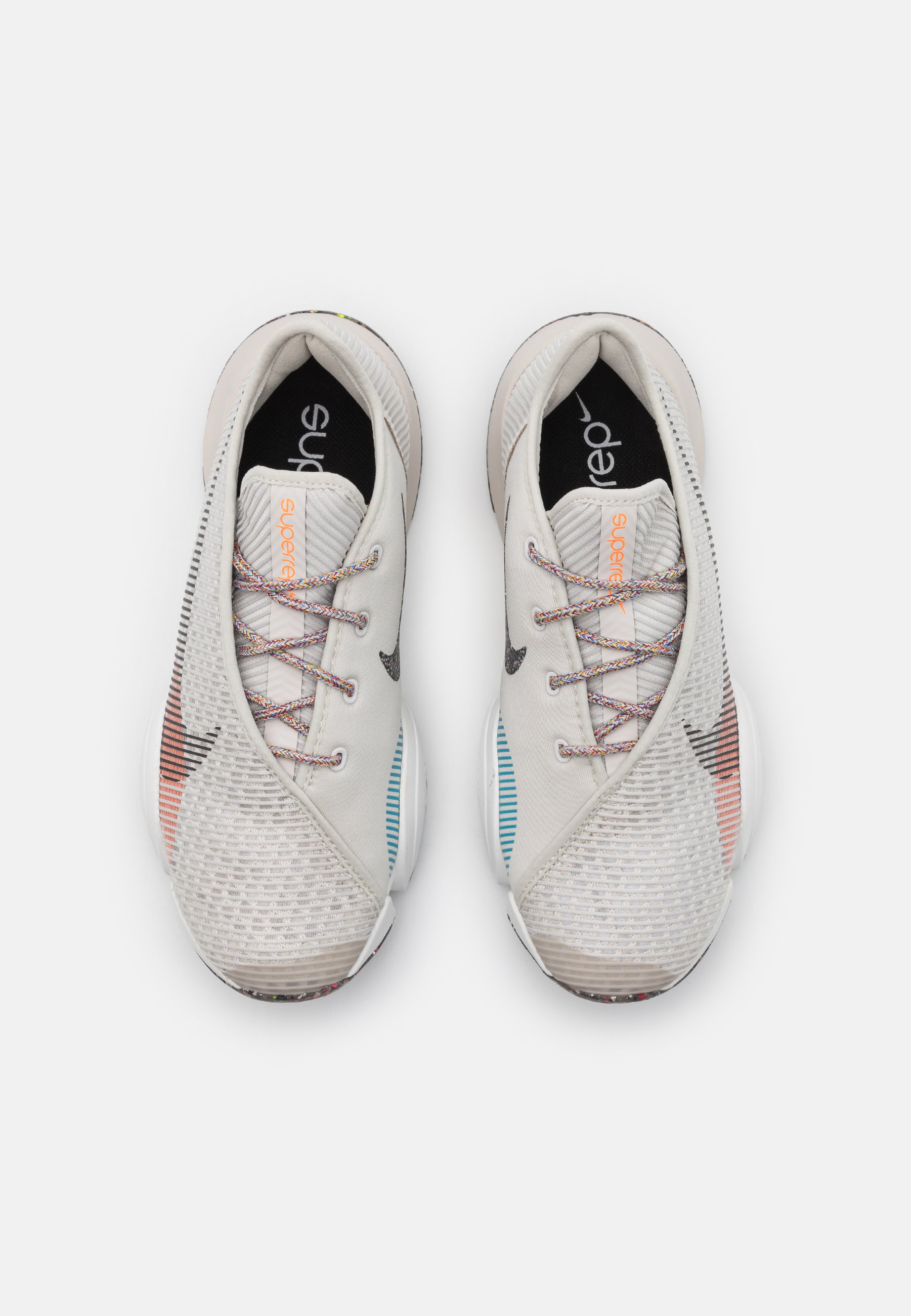 Nike Performance AIR ZOOM SUPERREP 2 MFS - Trainingsschuh - light  bone/cyber teal/summit white/sport spice/total orange/hellgrau - Zalando.de