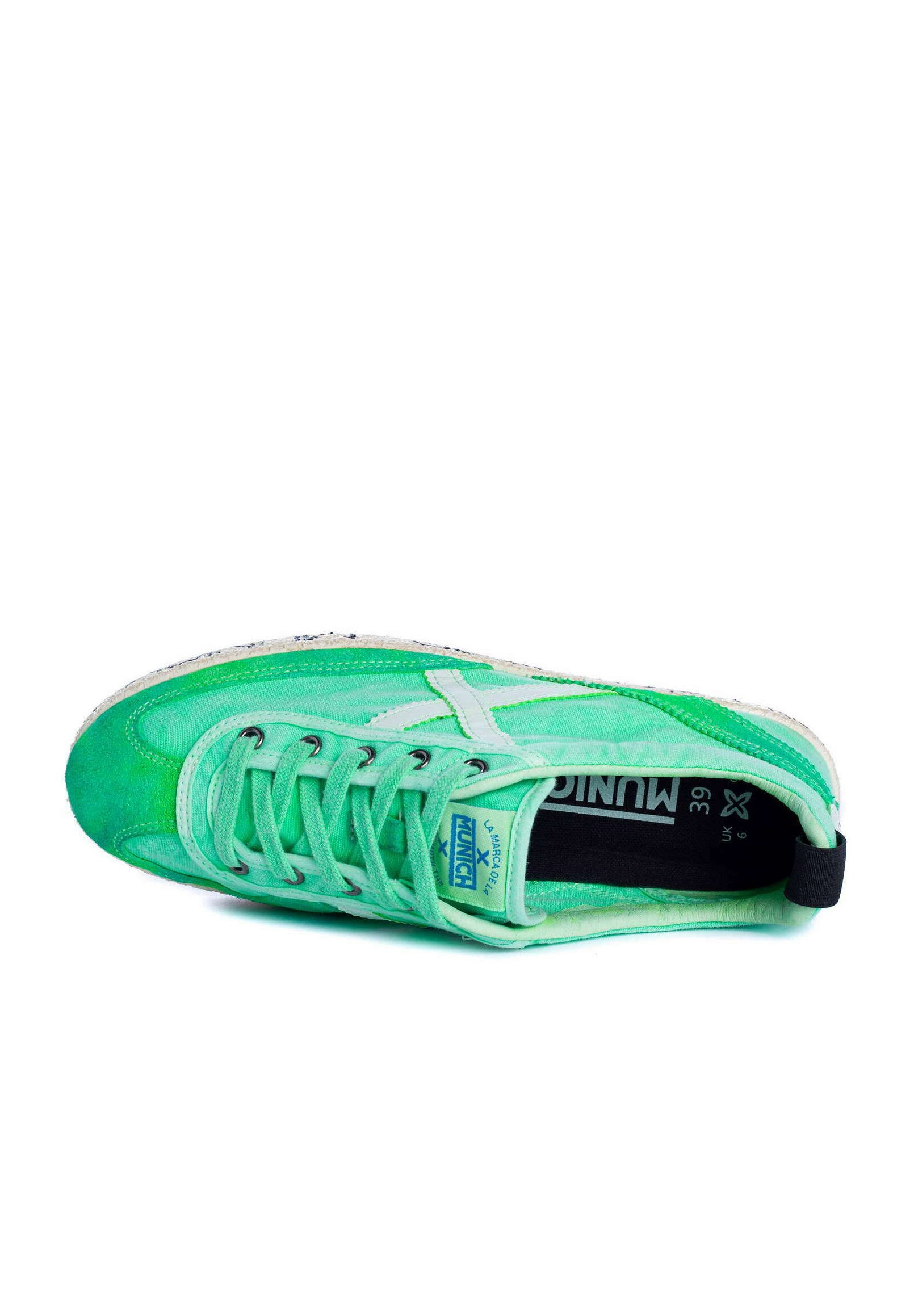 Zapatilla Mustang lona cordones aguamarina
