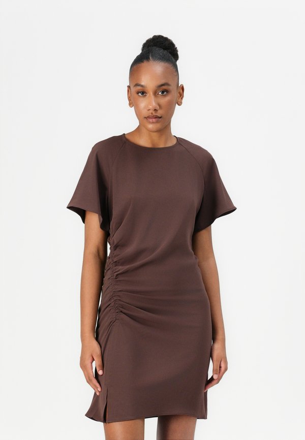 SAALBERO SHORT DRESS - Day dress - french roast