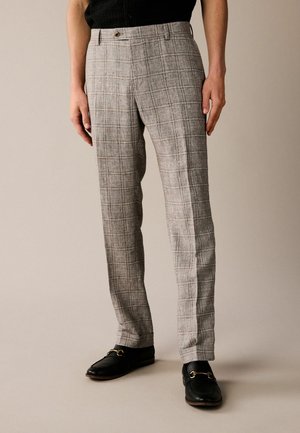 Next TAILORED REGULAR FIT LINEN CHECK - Anzughose - neutral