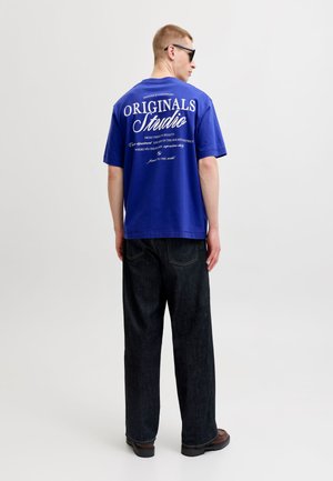 Jack & Jones JORNORREBRO TYPO TEE SS CREW NECK NOOS - T-shirt con stampa - bluing