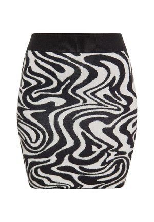 myMo, Pencil skirt - wollweiss schwarz