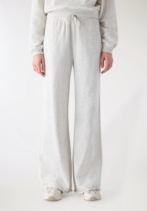 Terranova, TUTA WIDE LEG TINTA UNITA - Pantaloni sportivi - avorio melange