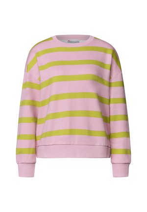 Street One, SWEATSHIRT MIT RUNDHALS UND STREIFEN - Sweatshirt - apple lime