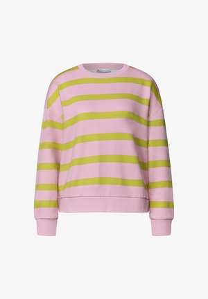 Street One, SWEATSHIRT MIT RUNDHALS UND STREIFEN - Sweatshirt - apple lime