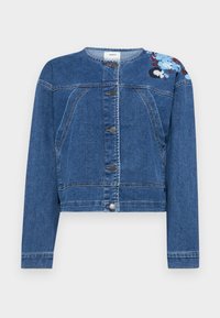 OBJXENIA SHORT JACKET  - Denimová bunda - medium blue denim
