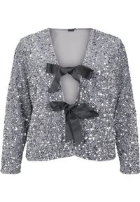 Zizzi MIT BINDEDETAILS - Blouse - silver