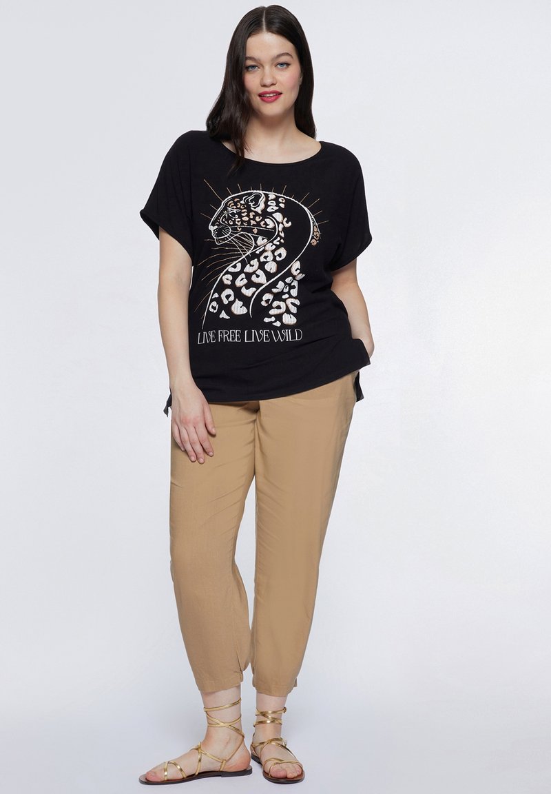 Fiorella Rubino T-shirt print zwart