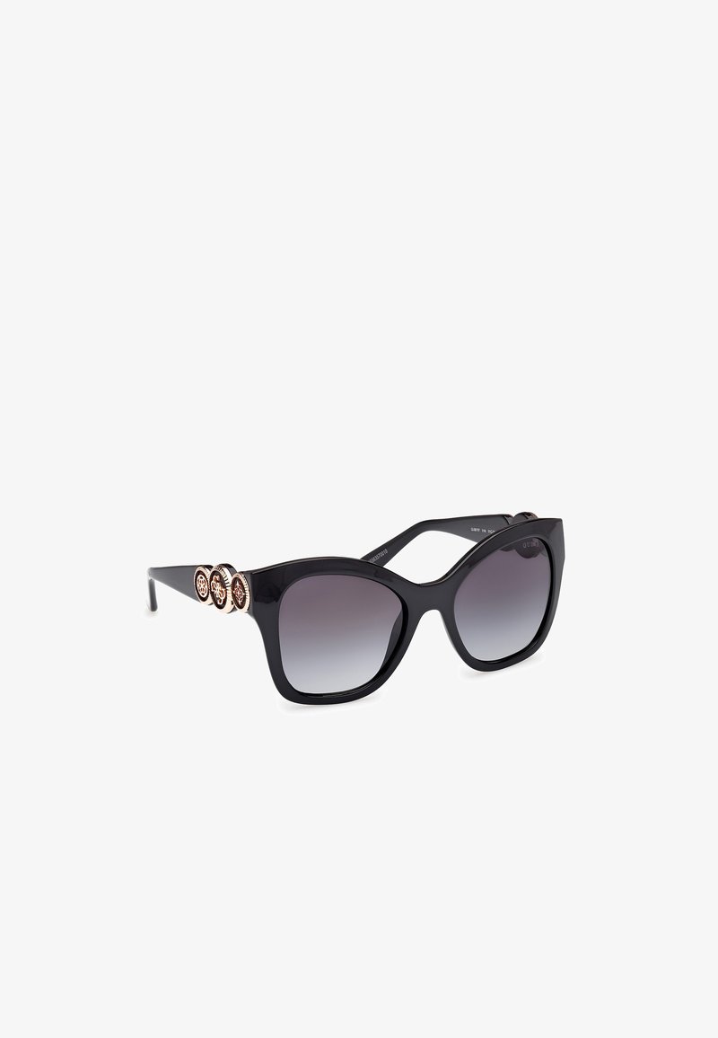 Guess INIETTATO - Sunglasses - glossy black smoke gray