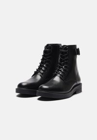 Zign LEATHER - Gležnjarji z vezalkami - black