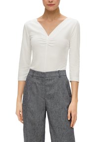 s.Oliver BLACK LABEL SOFTEM - Langarmshirt - creme