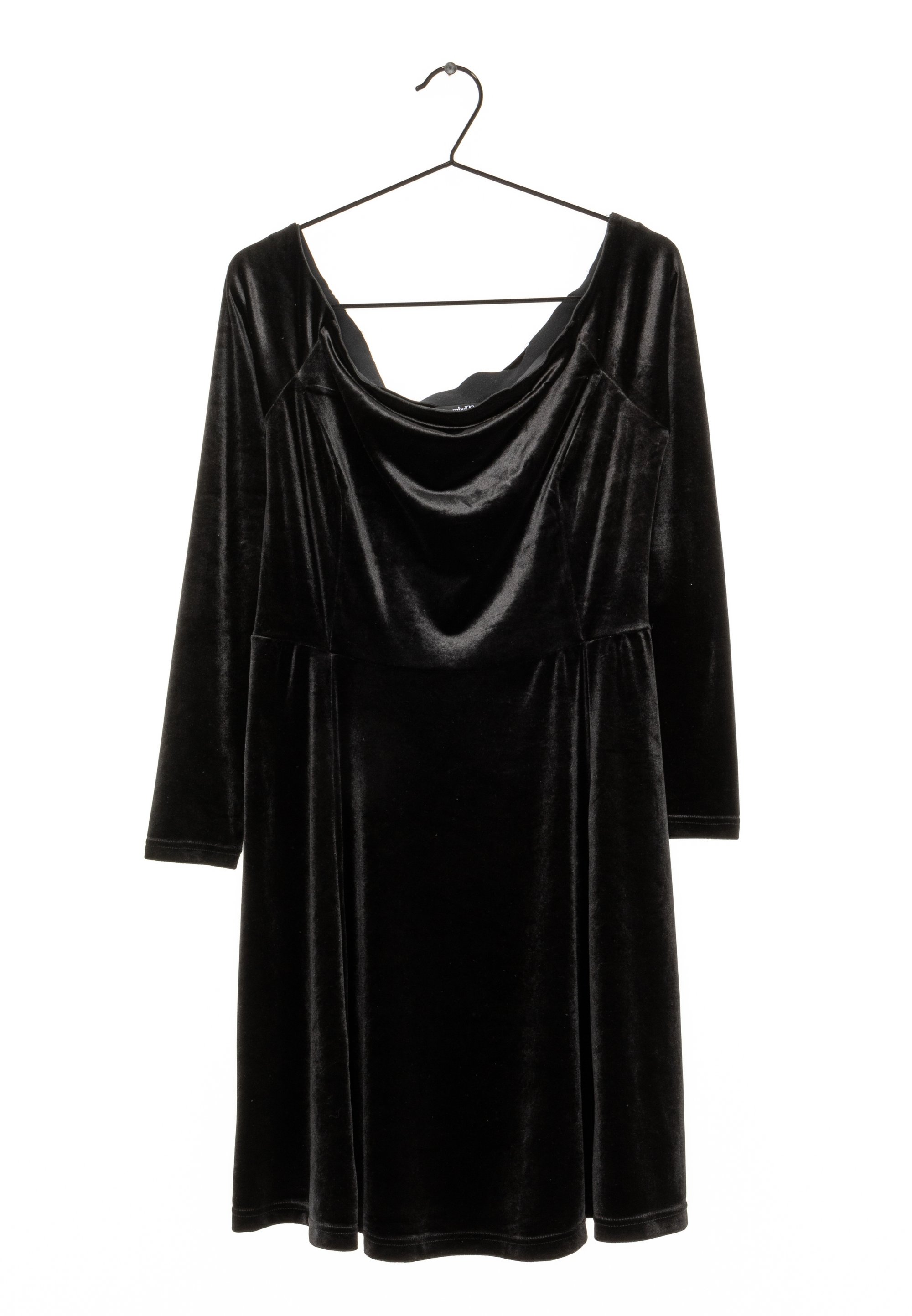 loose fit black dress Black Loose-Fit Dress with Wide Sleeves by Zlitay