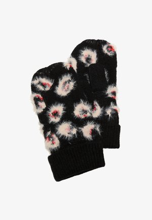 s.Oliver MIT ANIMAL-MUSTER - Moufles - schwarz