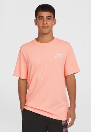 BOX LOGO - Trükipildiga T-särk - coral pop