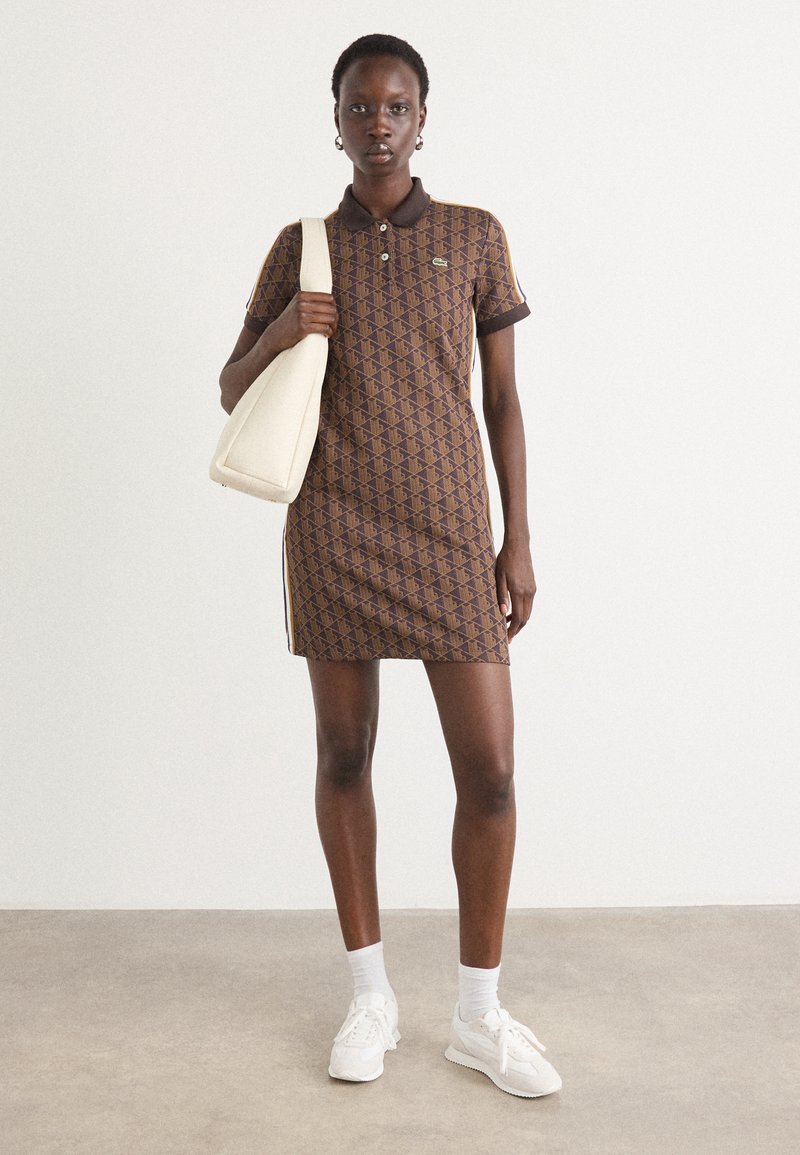 lacoste jersey dress Women's Stretch Polo Collar Skater Dress