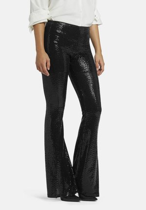 Nicowa PAILLETTEN VICOVI - Stoffhose - schwarz