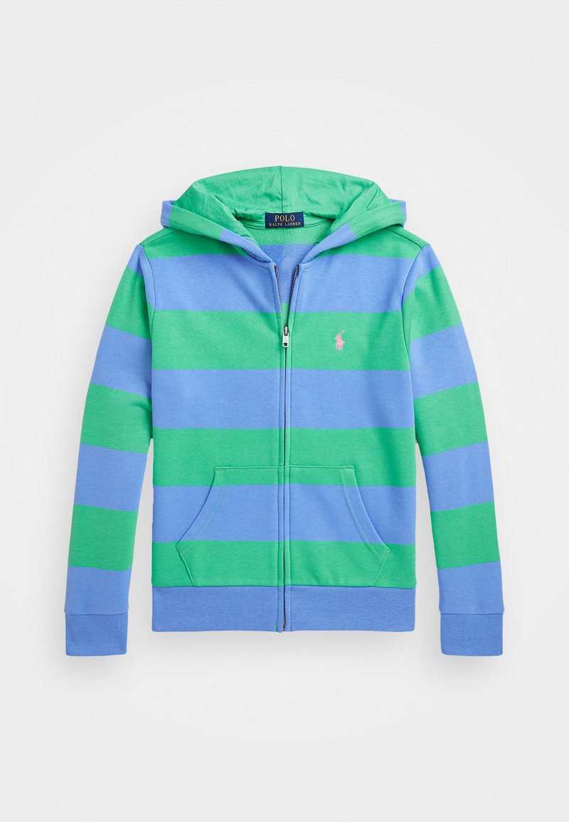 Polo Ralph Lauren - STRIPED FRENCH TERRY FULL ZIP HOODIE - Sweatjacke - plato green/harbor island blue, Vergrößern