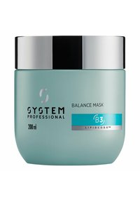 Contenitore color teal chiaro con coperchio argentato; etichettato "System Professional Balance Mask" e "B3" con scritte nere e teal; capacità 200 ml.