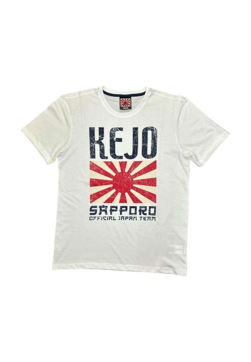 KEJO UOMO - T-shirt con stampa - bianco