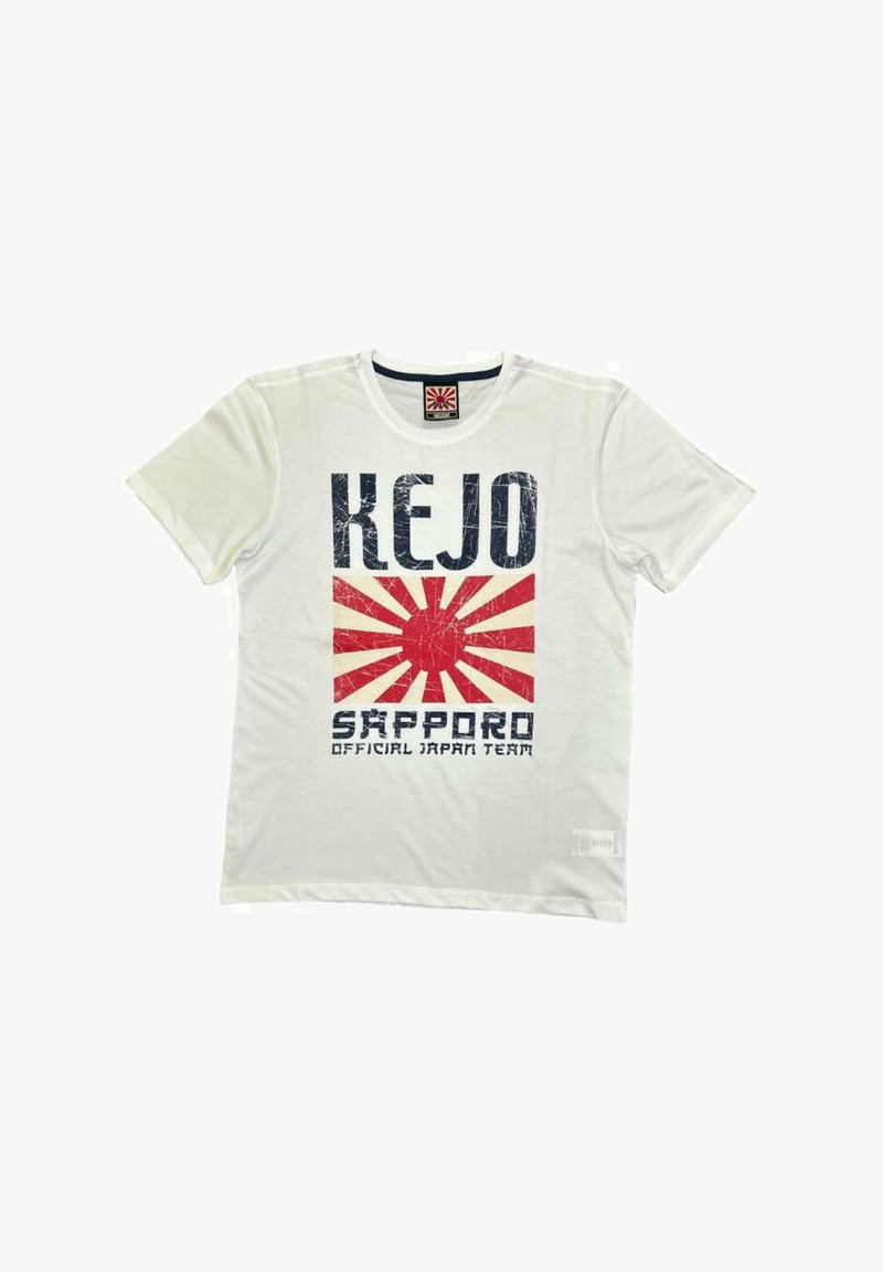 KEJO UOMO - T-shirt con stampa - bianco