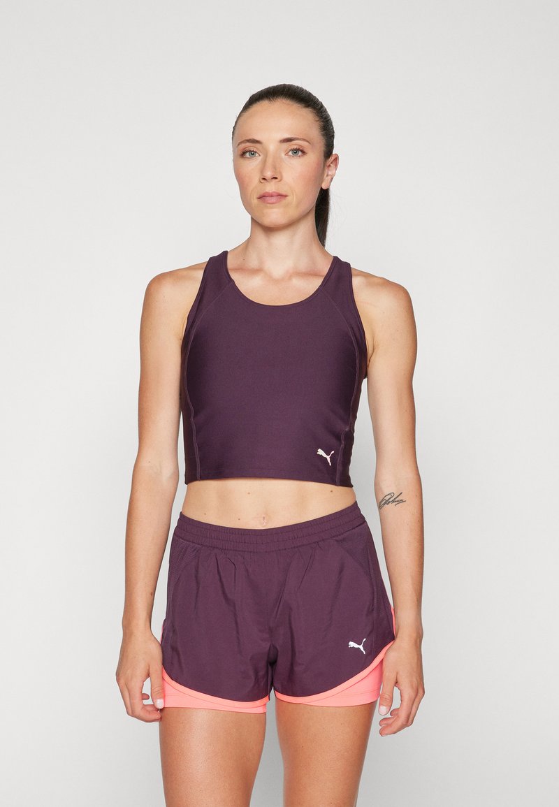 Puma RUN ULTRAFORM CROP TANK W - Linne - midnight plum