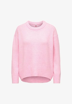 ONLY, ONLALIVIA LS HIGH-LOW O-NECK NOOS KNT - Pullover - pink lady