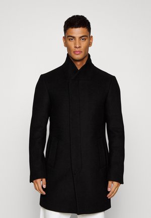 Isaac Dewhirst HIDDEN BUTTON PLACKET - Abrigo corto - black