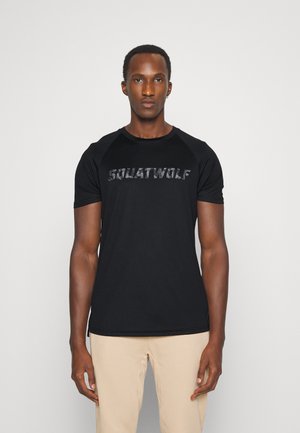 RECYCLED LOGO TEE - Fitness / Yoga - black/black print
