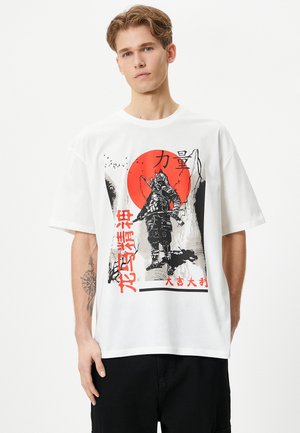 Koton CREW NECK - T-shirt print - white