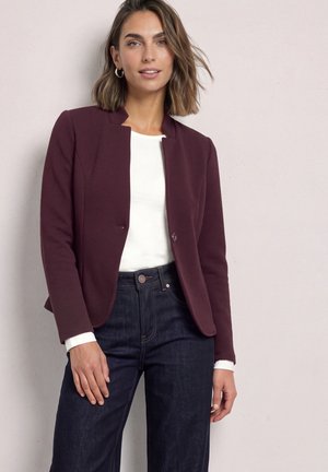 Street One, STRUCTURED JERSEY BLAZER - Gilet - berry plum