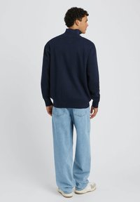 BZB COL MONTANT ZIPPÉ - Pullover - bleu foncé