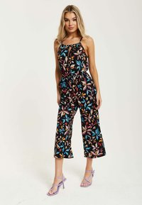 Liquorish FLORAL PRINT WITH STRAIGHT LEGS - Jumpsuit - multi coloured