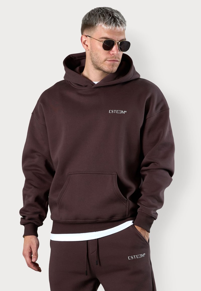 ESTEEM DISCREET OVERSIZED 2.0 - Kapuzenpullover - espresso