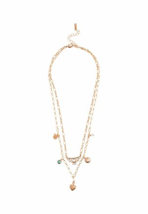 HEART SET - Kaulakoru - gold tone