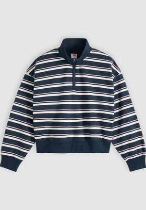 Levi's®, EVERYDAY QUARTER ZIP - Sweatshirt - ruby stripe navy blazer powder pink