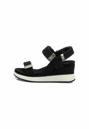 Sandali con plateau - black