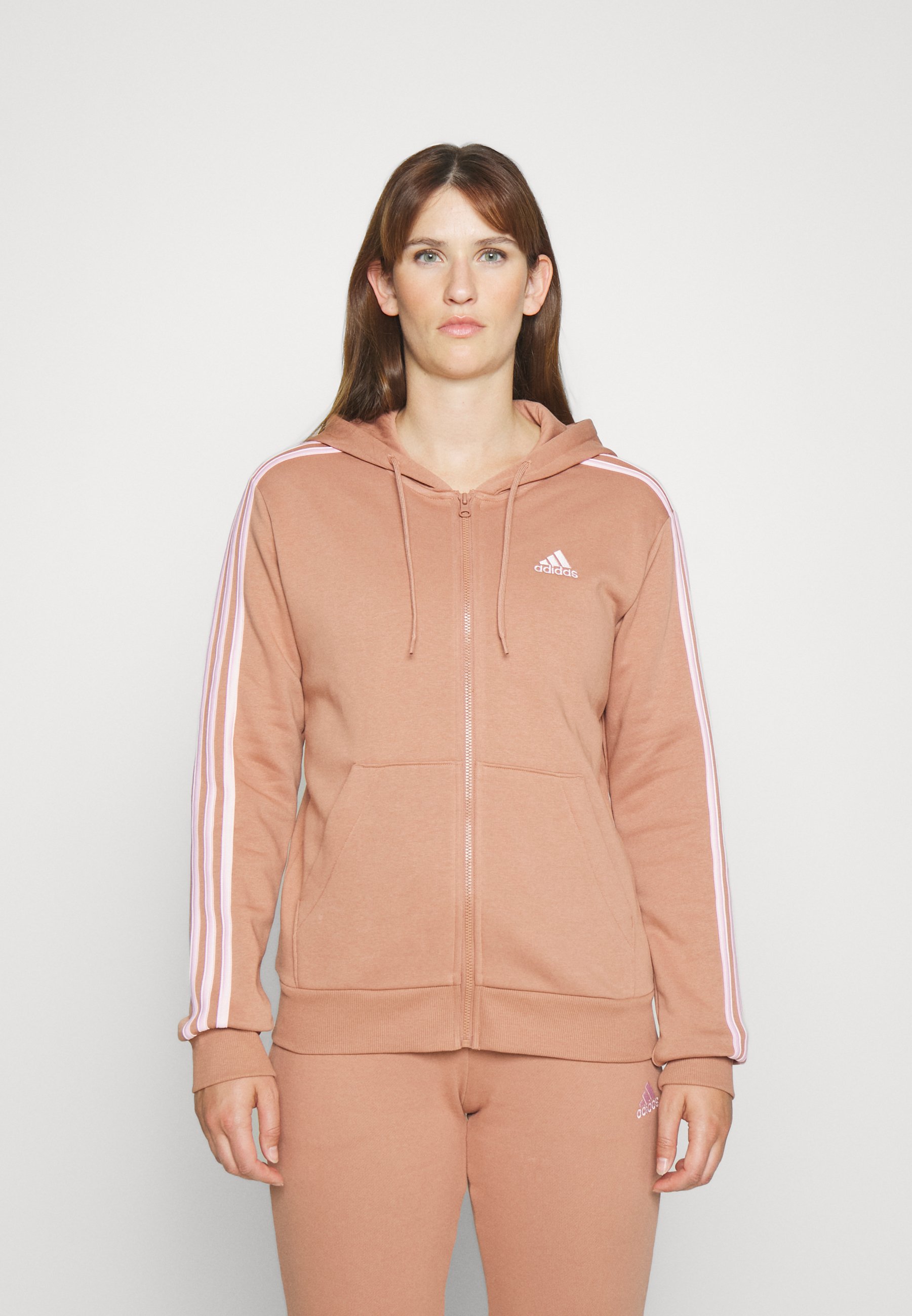 adidas pink zip hoodie