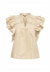 ONLSUNNY LIFE CAPSL FRILL - Blouse - humus